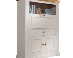 Secretaire WZ-0133 Pin Ciré Blanc