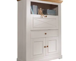 Secretaire WZ-0133 Pin Ciré Blanc