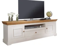 Meuble TV I WZ-0133 Pin Blanc Ciré