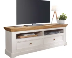 Meuble TV II WZ-0133 Pin Blanc Ciré