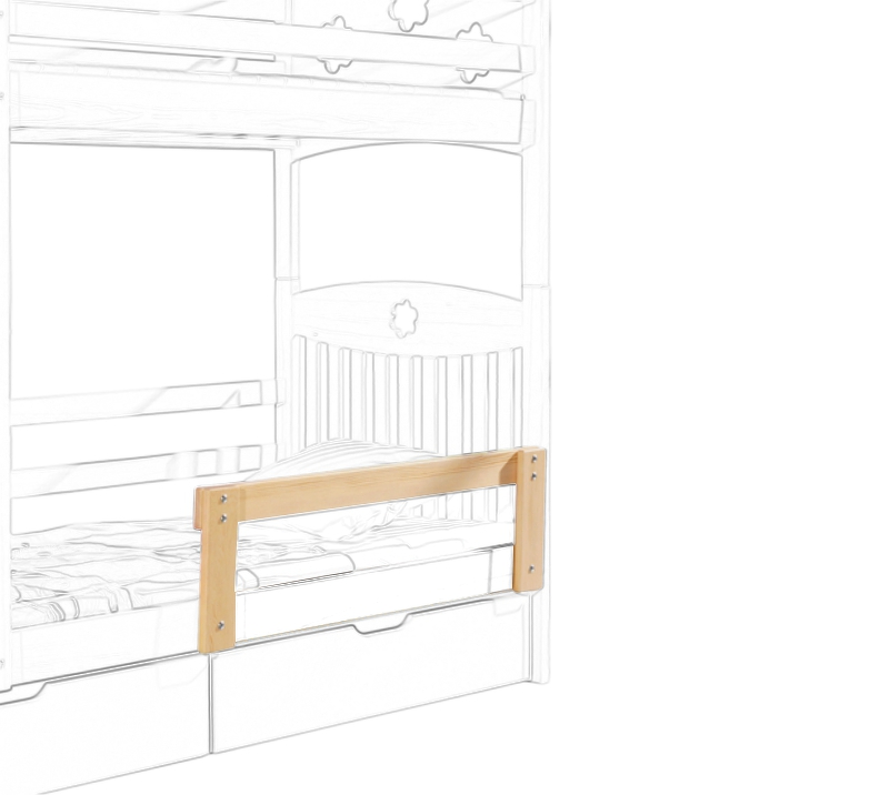 Barierka zabezpieczająca – Kolor Korpusu: sosna naturalna