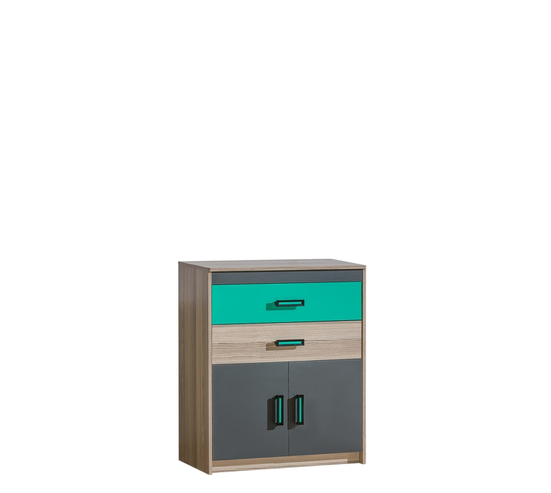 System « ULTIMO » U6 (Komoda 2D 2S) – Kolor: zieleń