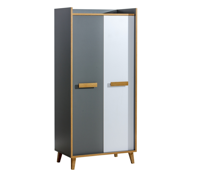 System « WERSO » W1 (Szafa 2D) – Kolor: biały brylantowy/riviera