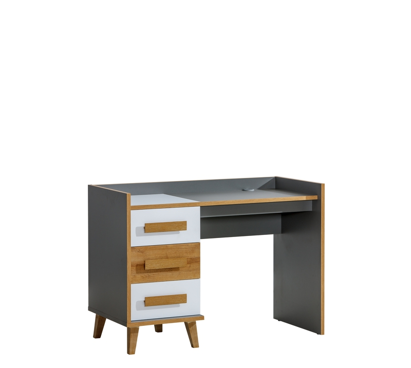 System « WERSO » W8 (Biurko 3S) – Kolor: biały brylantowy/riviera