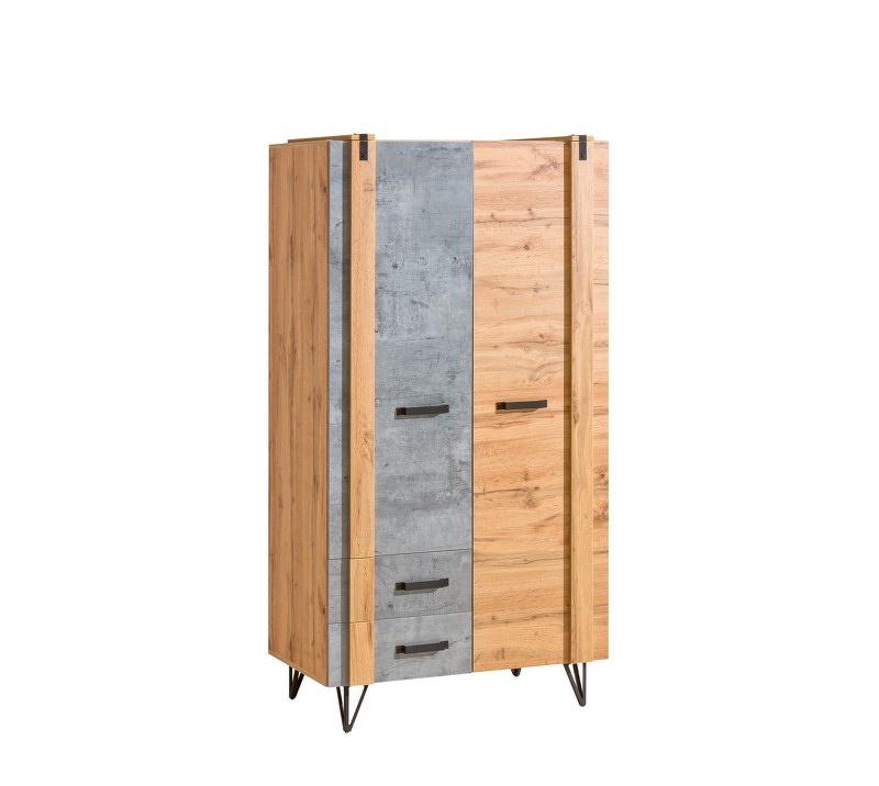 System « LOFTER » LO1 (Szafa 2D 2S) – Kolor: beton millenium