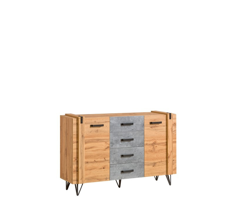 System « LOFTER » LO5 (Komoda 2D 4S) – Kolor: beton millenium