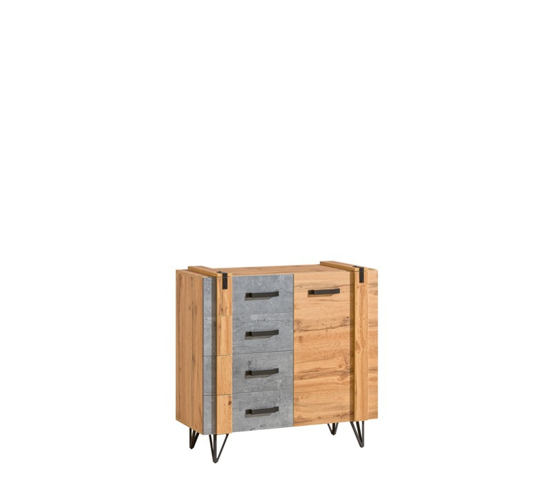 System « LOFTER » LO6 (Komoda 1D 4S) – Kolor: beton millenium