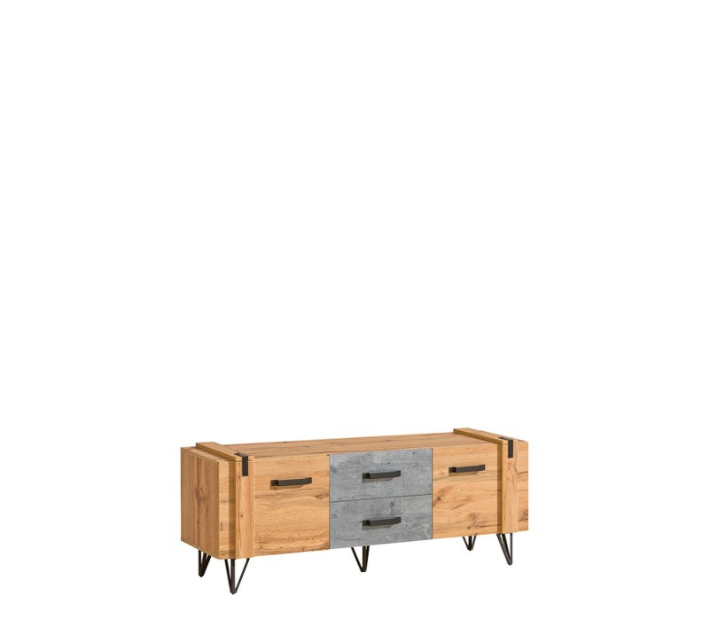 System « LOFTER » LO7 (Szafka RTV 2D 2S) – Kolor: beton millenium