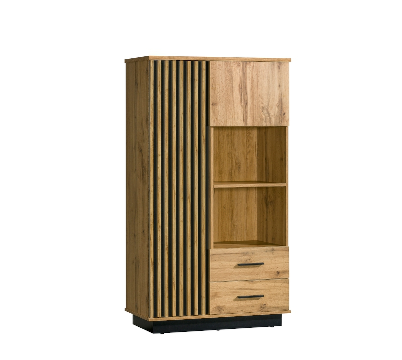 System « LAMELO » LA4 (Regał 2D2S) – Kolor: czarny