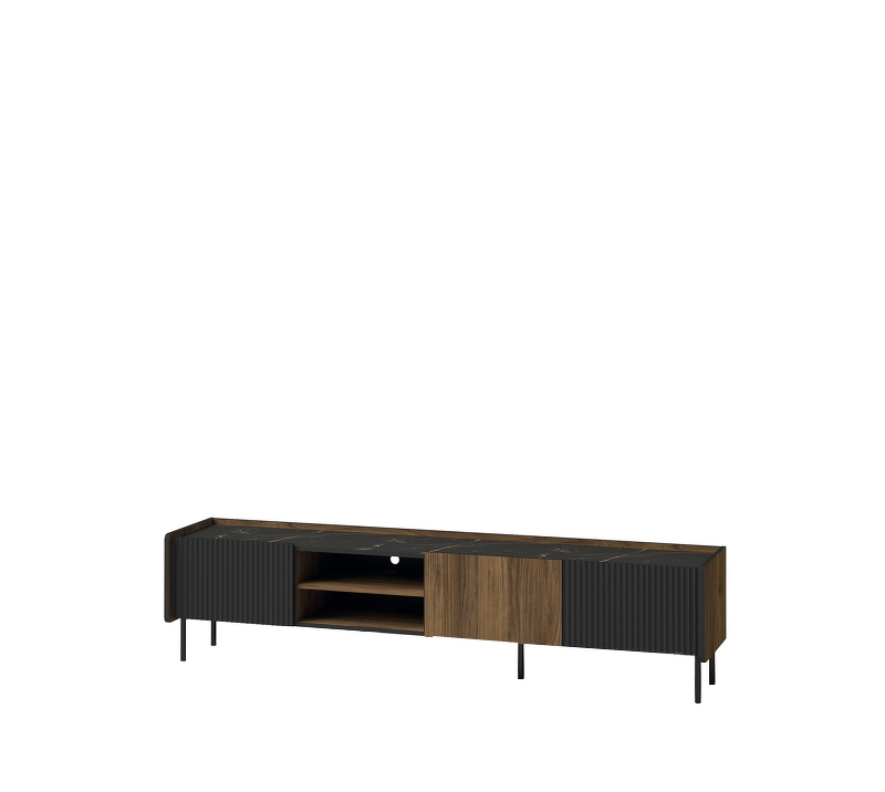 Meuble TV PRESTIGO P8 -Couleur: Noir/san sebastian