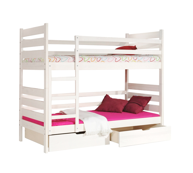 Łóżko « DAREK » – Kolor Korpusu: sosna barwiona na biel