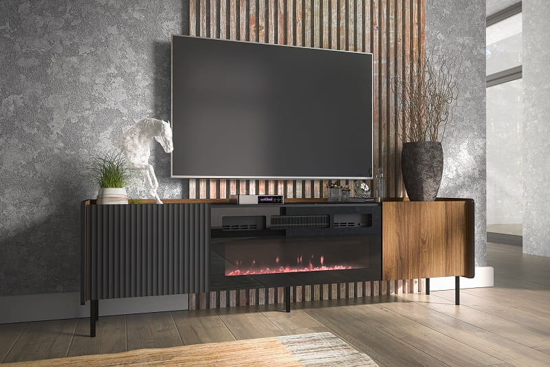 Meuble TV System « PRESTIGO » P17 – Noir/San Sebastian
