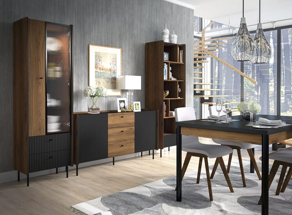 Etagère System &lsquo;PRESTIGO&rsquo; P10 – couleur noire/San Sebastian